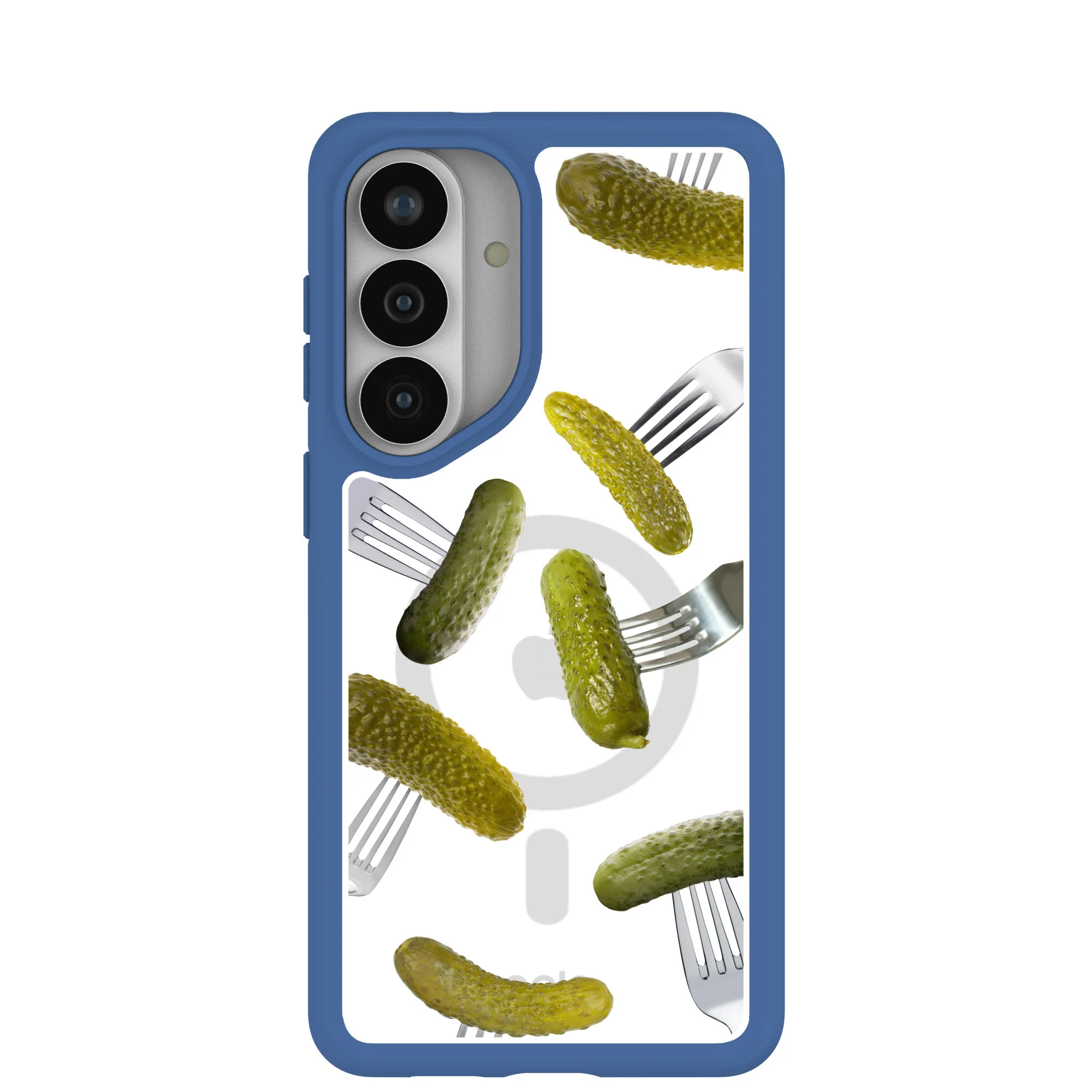 Clear Pickle Party Samsung Galaxy S26+(Plus) Case With True Blue Ridge (Magnetic Charging included)