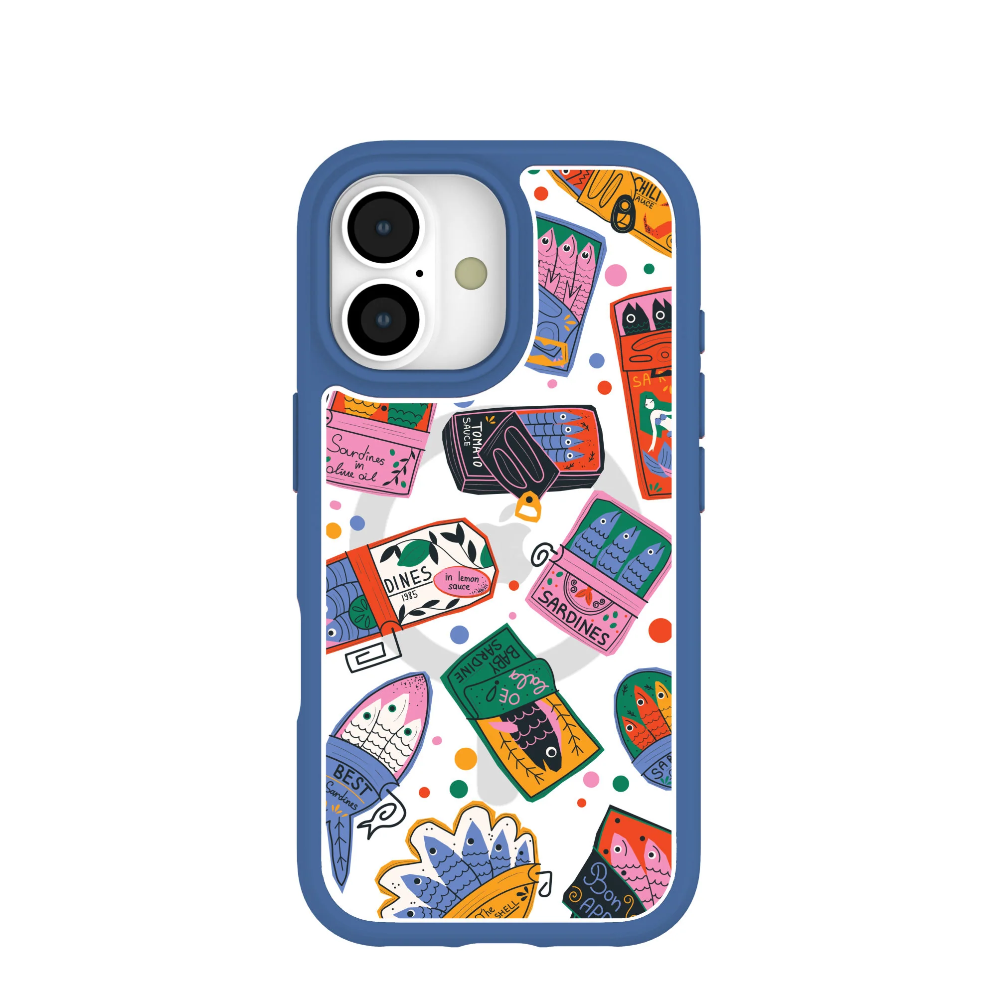 Clear Sardine Cans iPhone 17 Case With True Blue Ridge (MagSafe included)