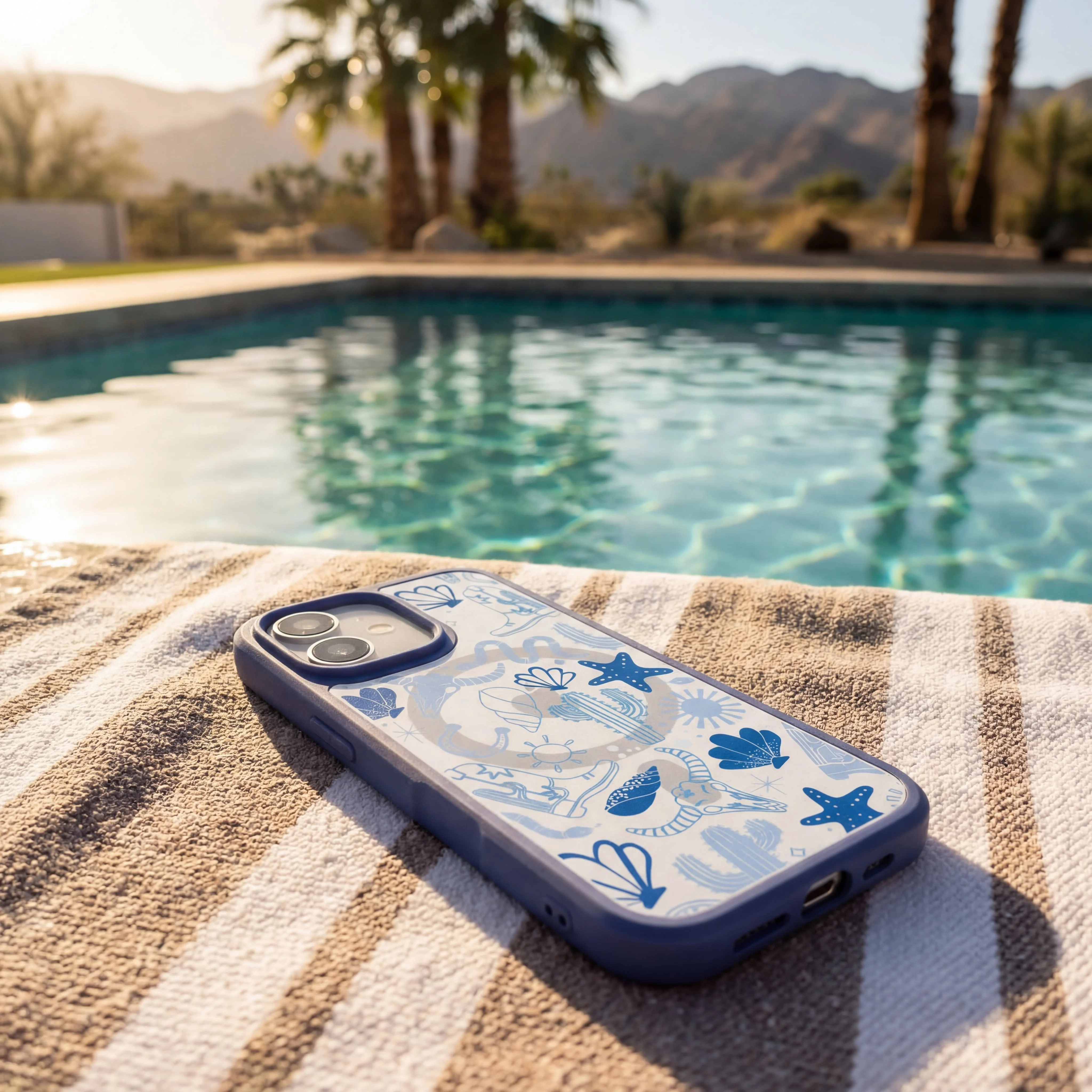 Clear Sea and Saddle iPhone 17 Case With True Blue Ridge (MagSafe included) - Image 2