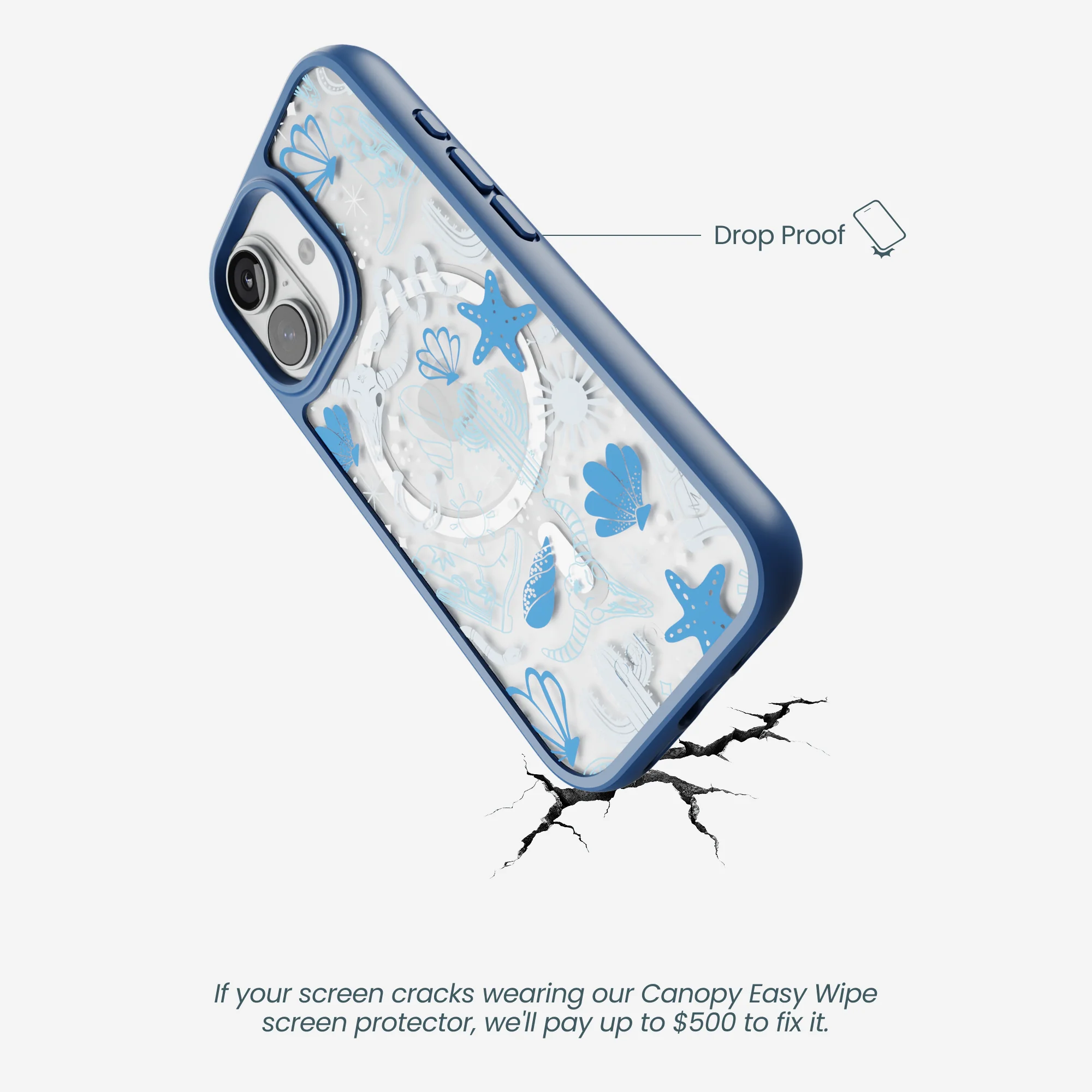 Clear Sea and Saddle iPhone 17 Case With True Blue Ridge (MagSafe included) - Image 5