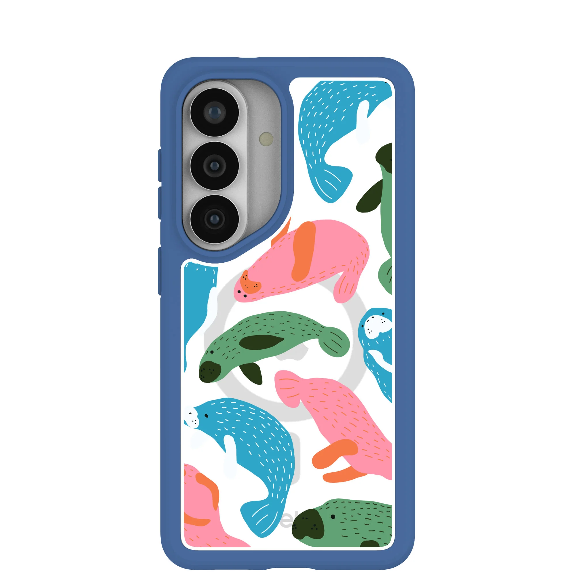 Clear Sea Cows Samsung Galaxy S26 Case With True Blue Ridge (Magnetic Charging included)