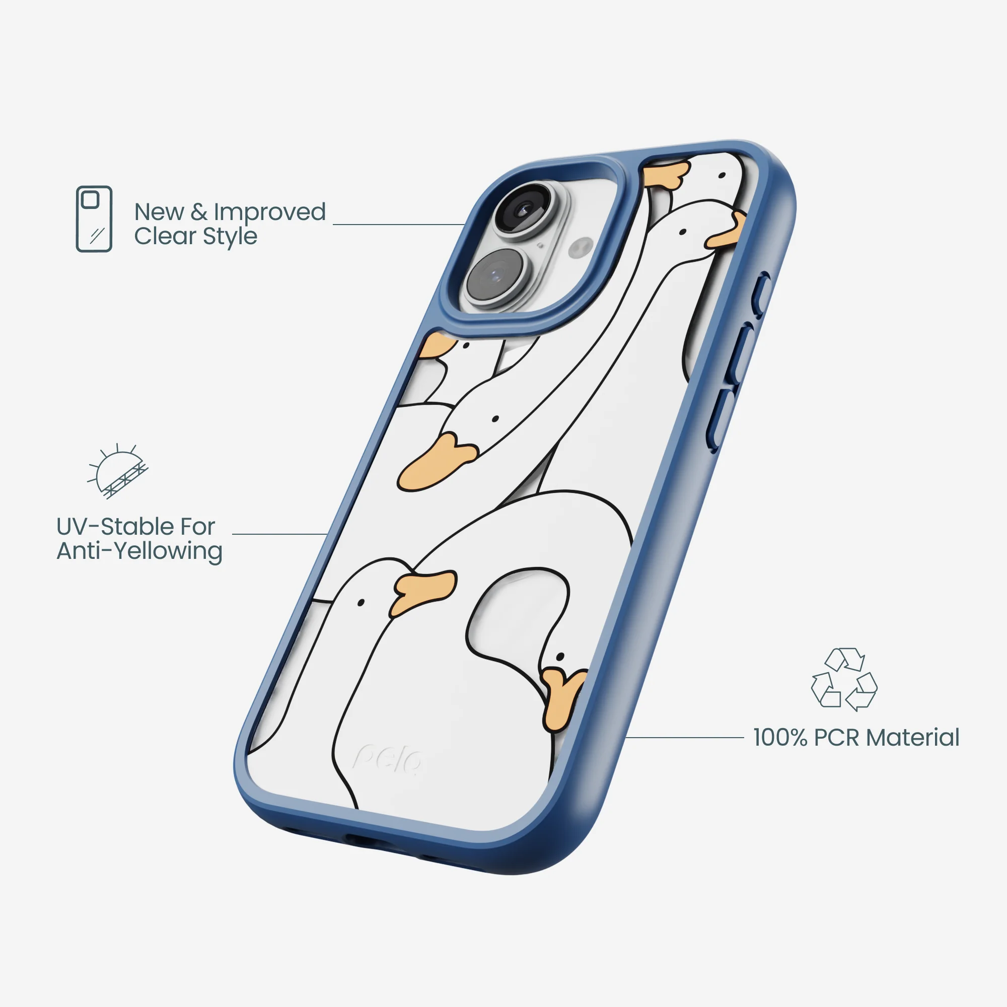Clear Silly Goose iPhone 17 Case With True Blue Ridge (MagSafe included) - Image 4