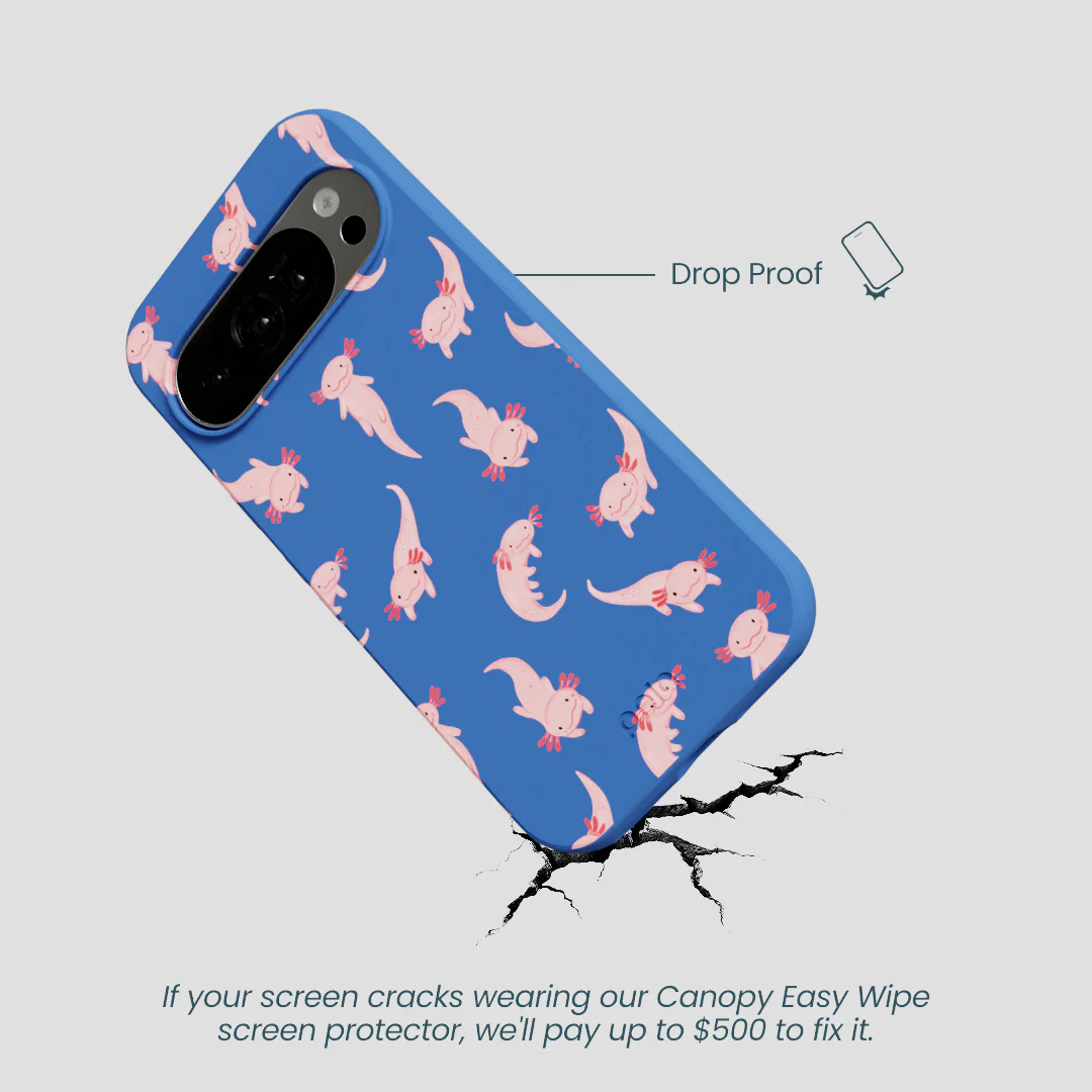 Electric Blue Axolotls Google Pixel 10/10 Pro Case - Image 5