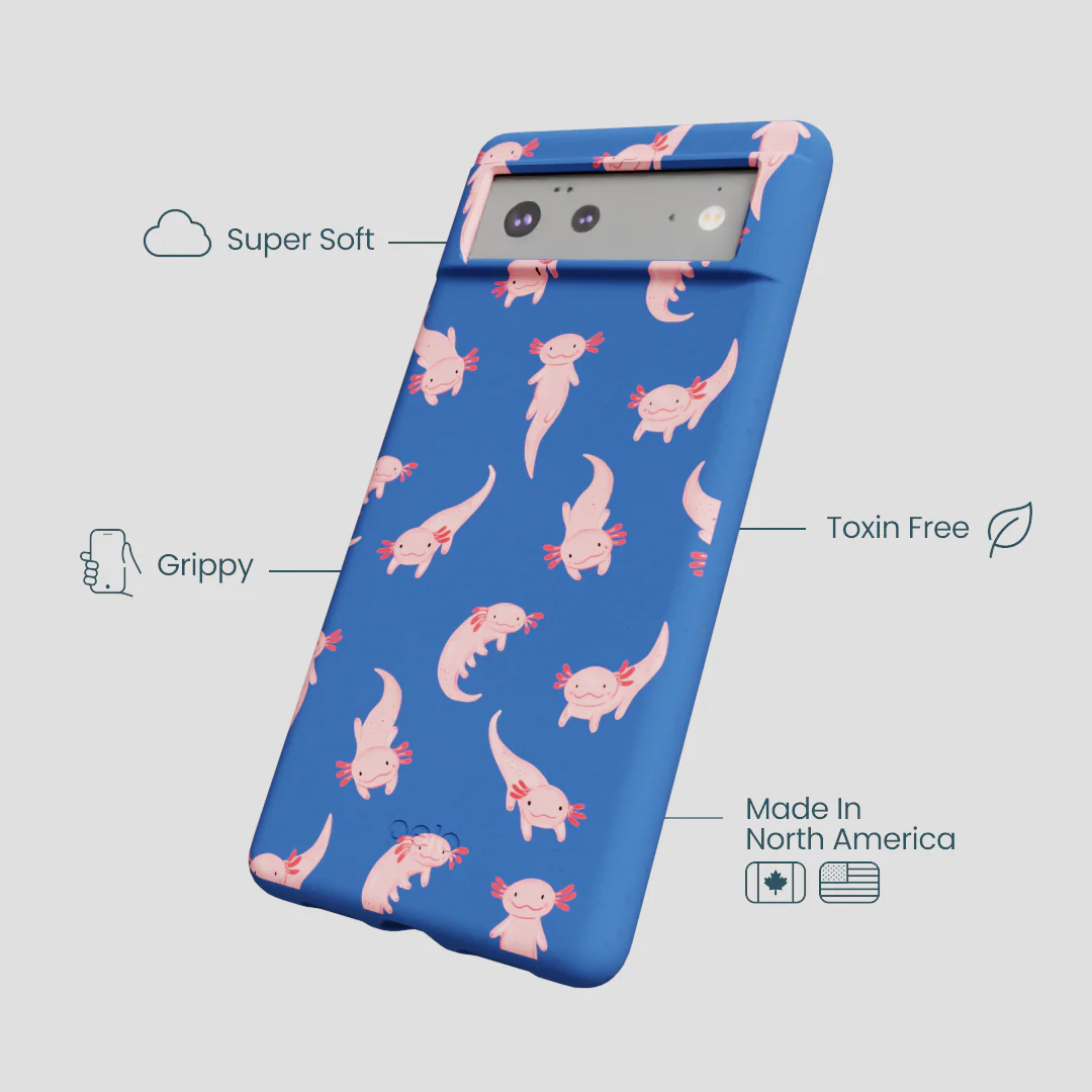 Electric Blue Axolotls Google Pixel 6 Case - Image 4
