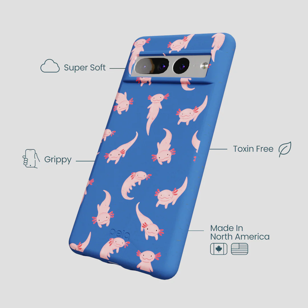 Electric Blue Axolotls Google Pixel 7 Pro Case - Image 4