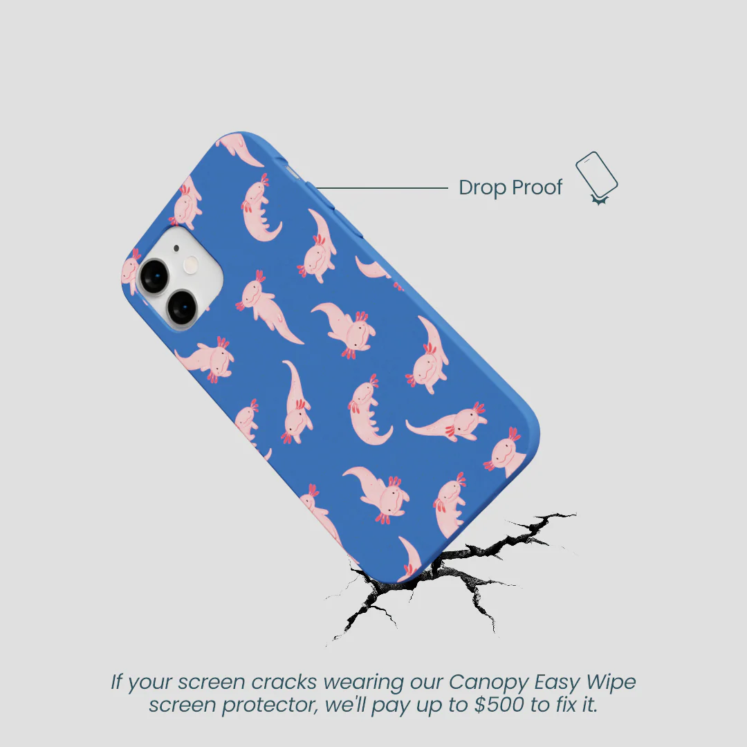 Electric Blue Axolotls iPhone 12 Mini Case - Image 5
