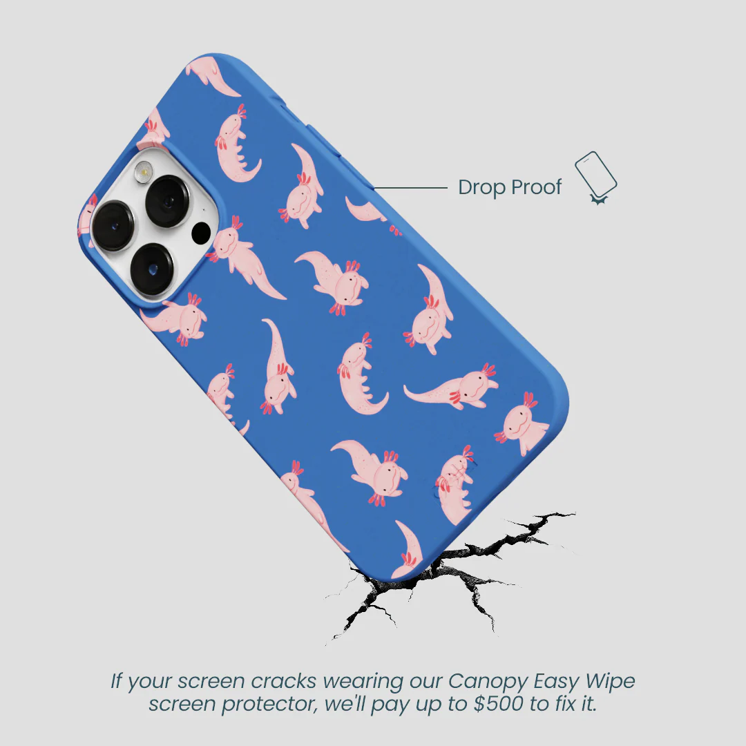 Electric Blue Axolotls iPhone 13 Pro Max Case - Image 5