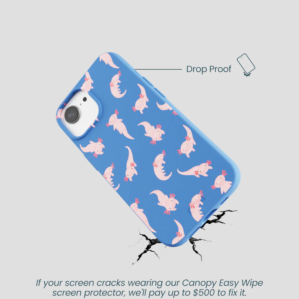 Electric Blue Axolotls iPhone 16e/17e Case - Image 5