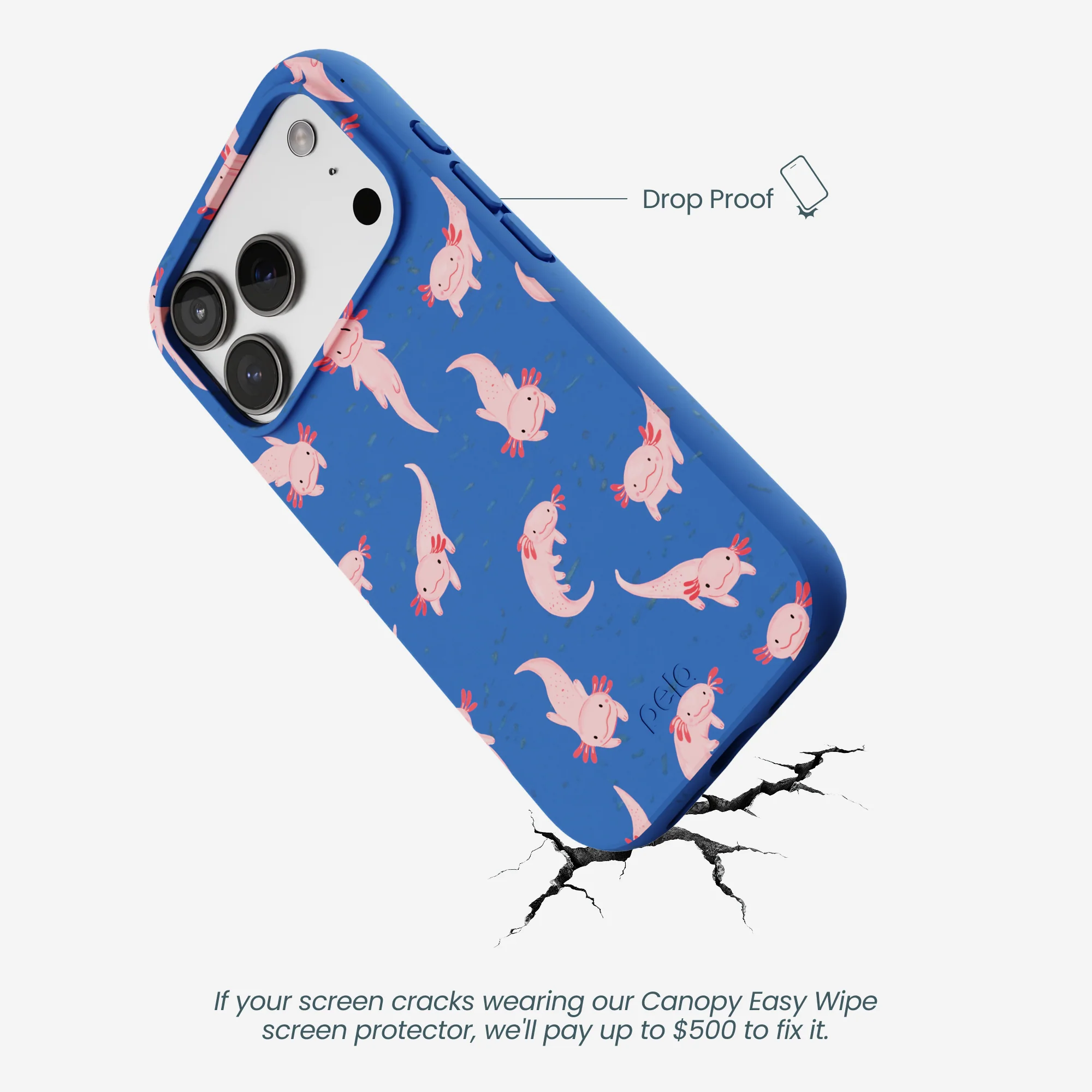 Electric Blue Axolotls iPhone 17 Pro Case - Image 5