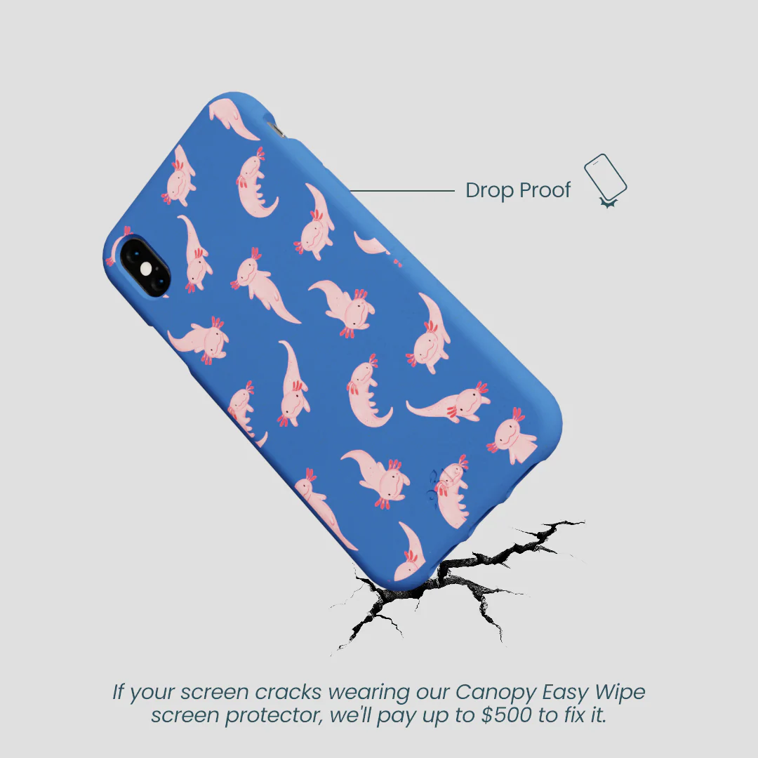 Electric Blue Axolotls iPhone XR Case - Image 5
