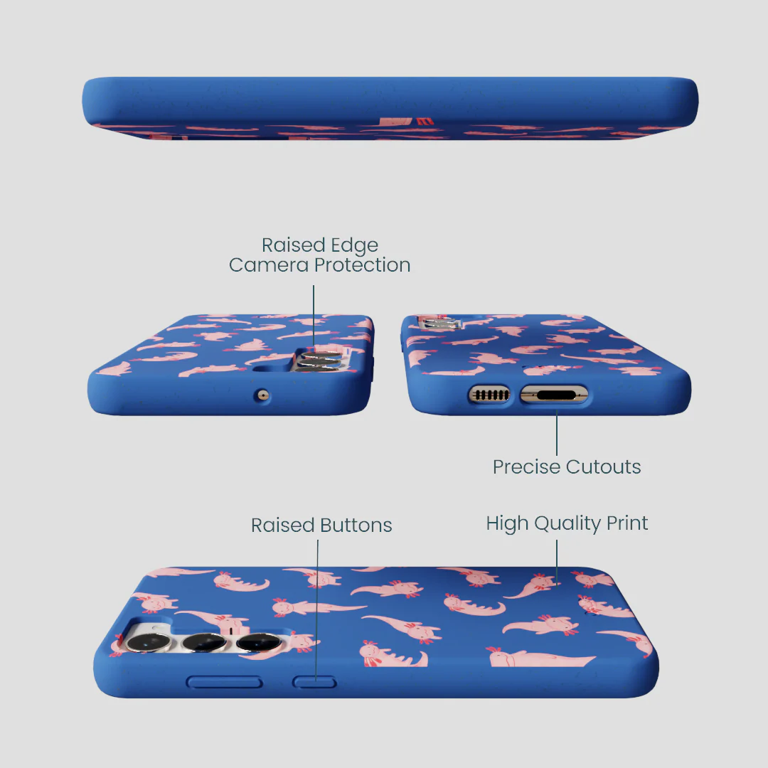 Electric Blue Axolotls Samsung Galaxy S23+(Plus) Case - Image 3