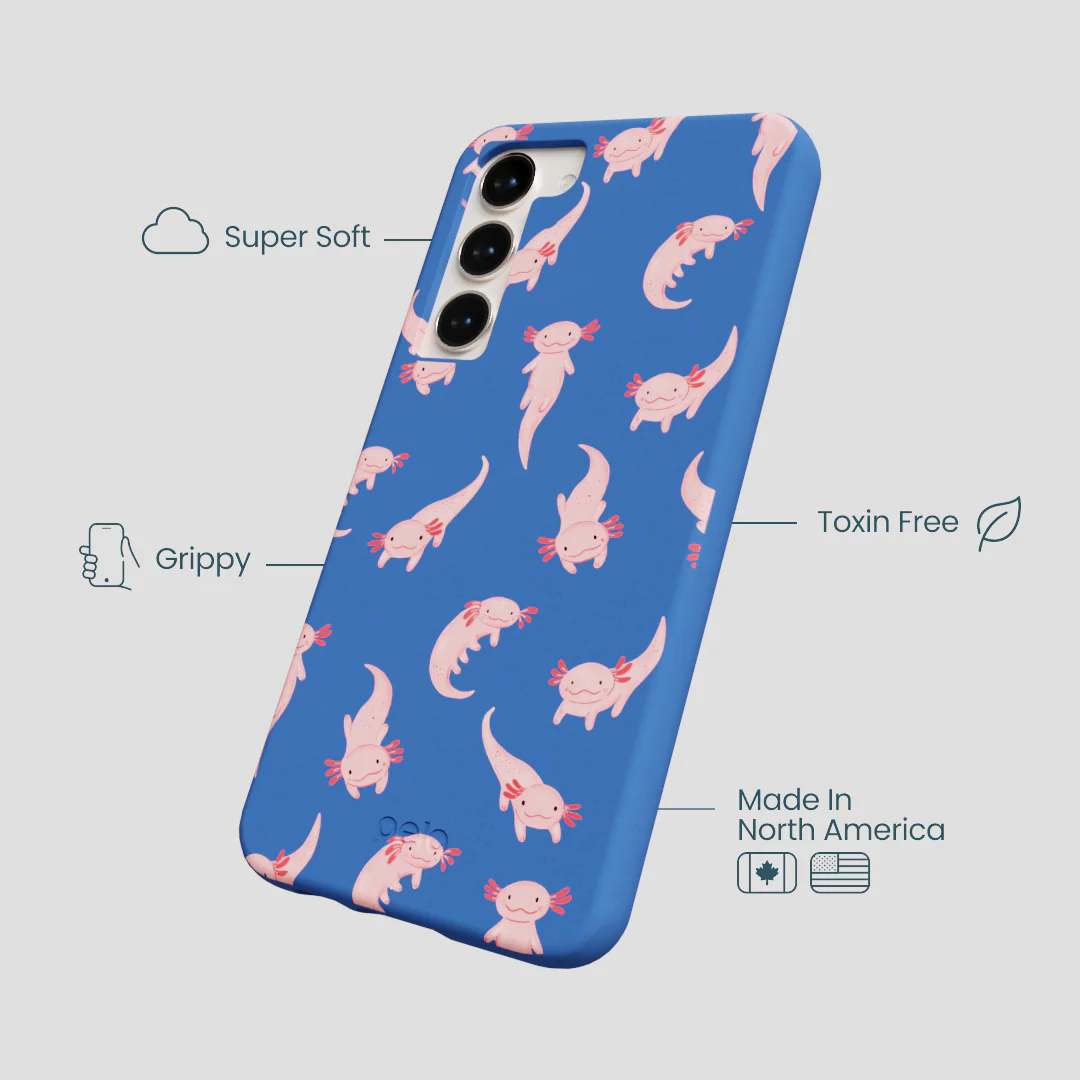 Electric Blue Axolotls Samsung Galaxy S24+(Plus) Case - Image 4