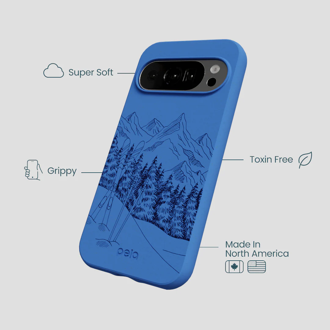 Electric Blue Backcountry Ski Google Pixel 10/10 Pro Case - Image 4