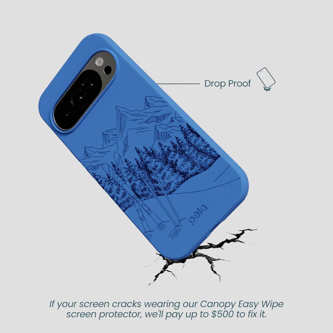 Electric Blue Backcountry Ski Google Pixel 10/10 Pro Case - Image 5