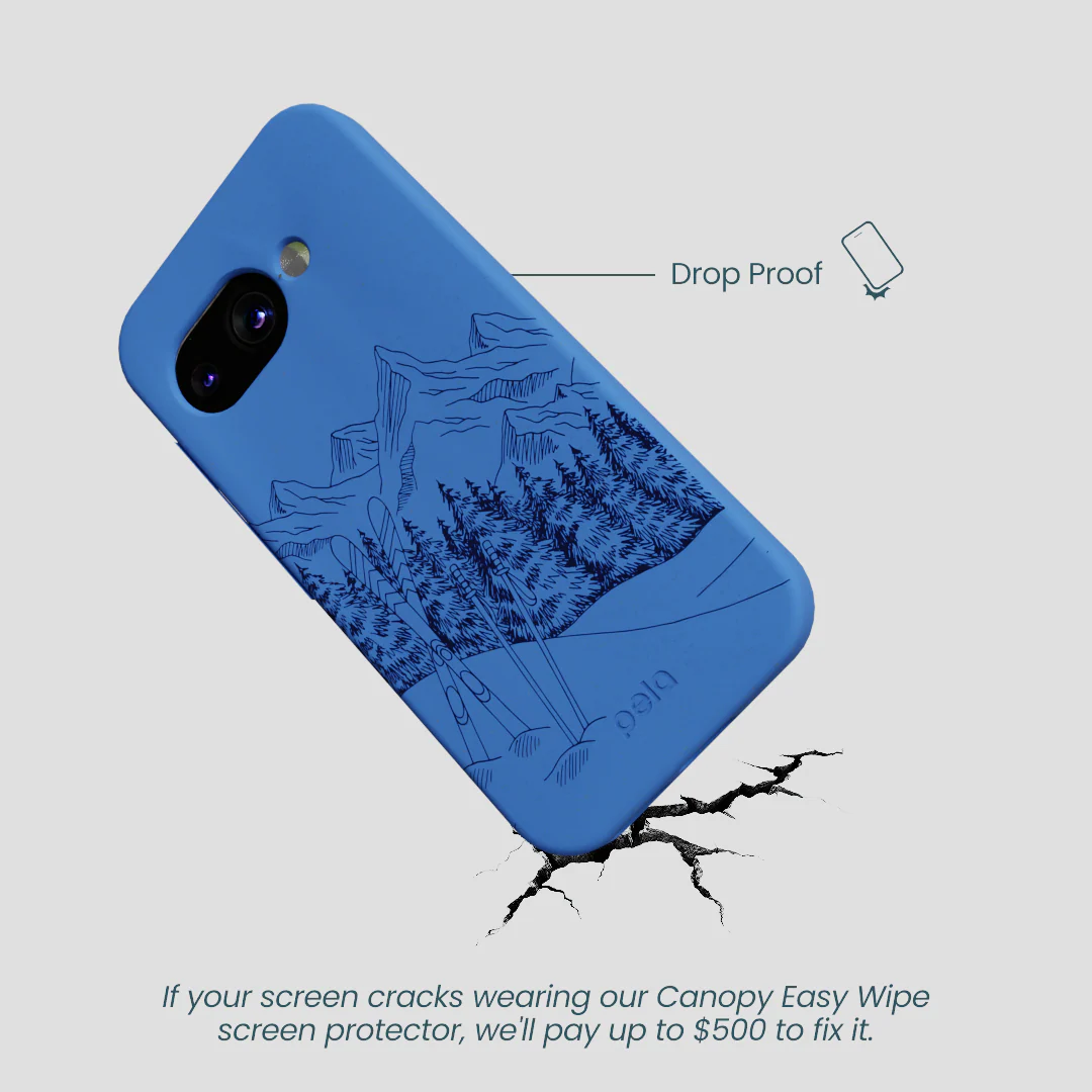 Electric Blue Backcountry Ski Google Pixel 9a Case - Image 4