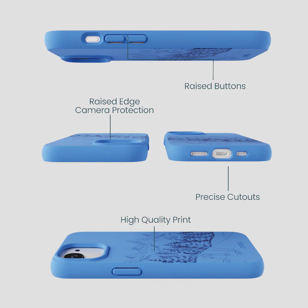 Electric Blue Backcountry Ski iPhone 16e/17e Case - Image 3