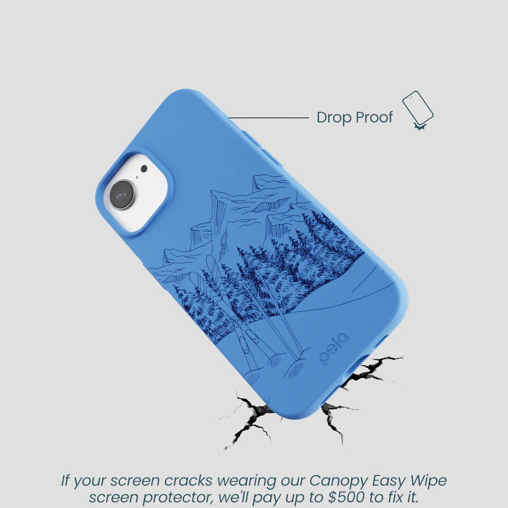 Electric Blue Backcountry Ski iPhone 16e/17e Case - Image 5