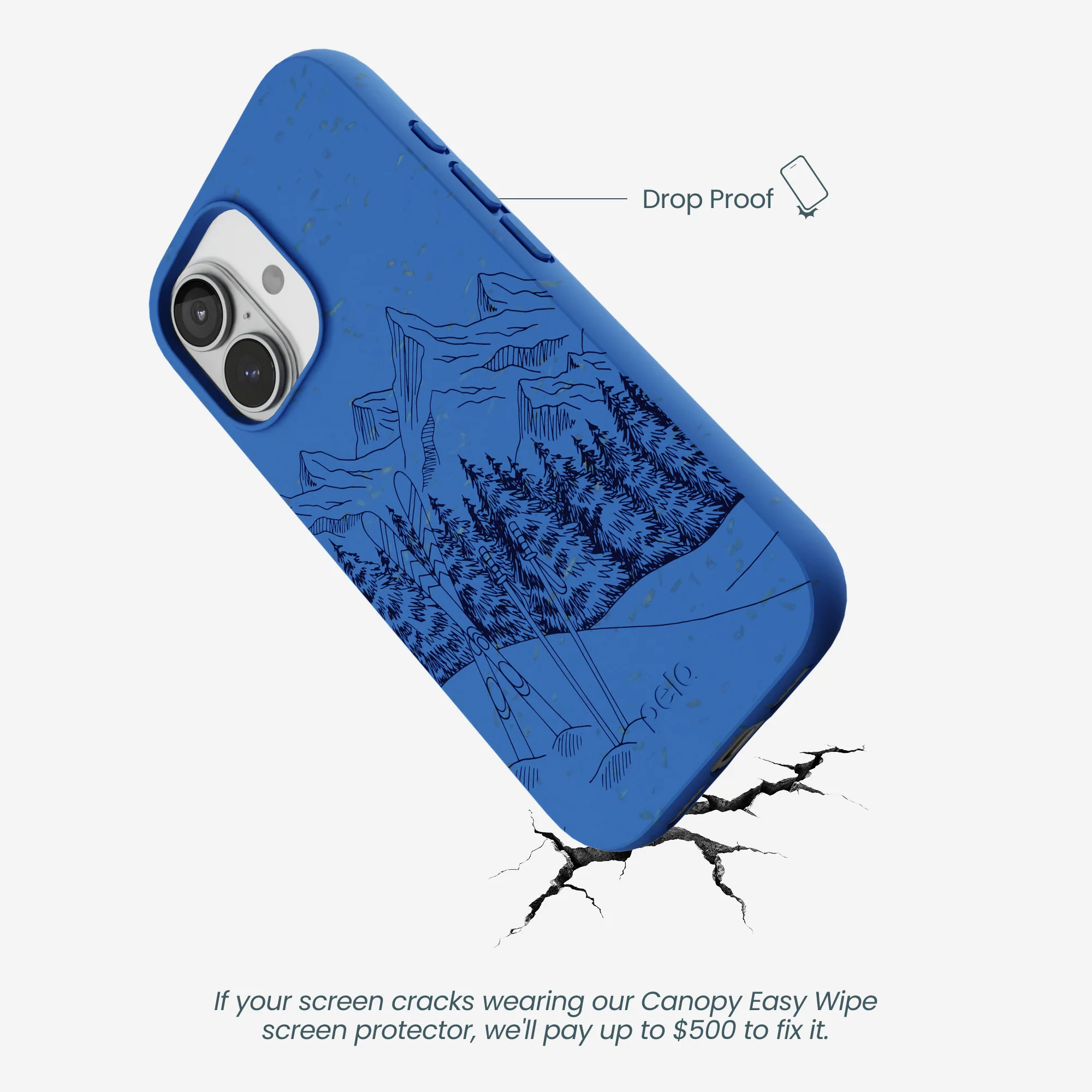 Electric Blue Backcountry Ski iPhone 17 Case - Image 5