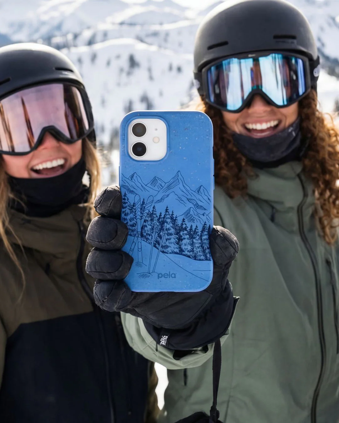 Electric Blue Backcountry Ski iPhone 17 Pro Max Case - Image 2