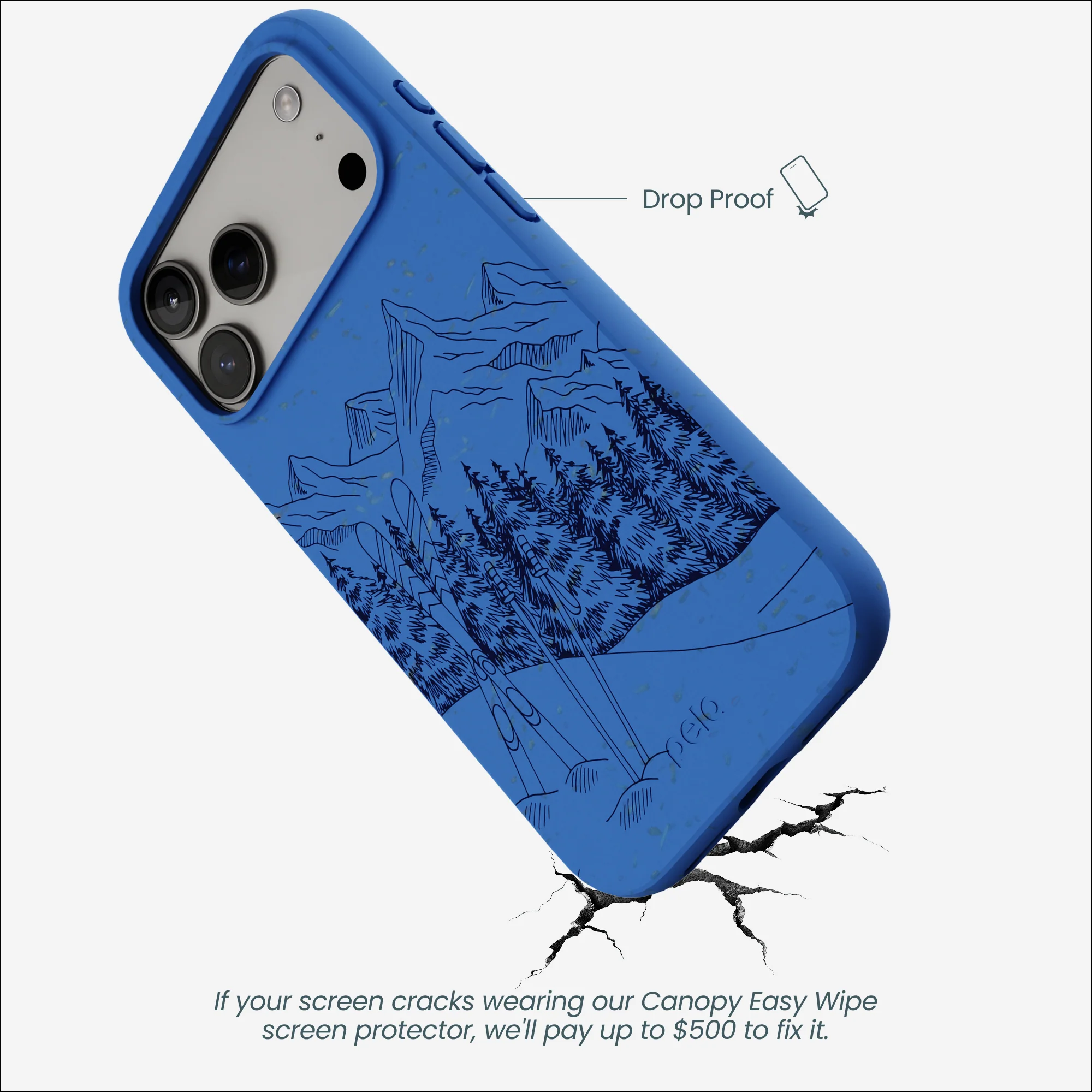 Electric Blue Backcountry Ski iPhone 17 Pro Max Case - Image 5