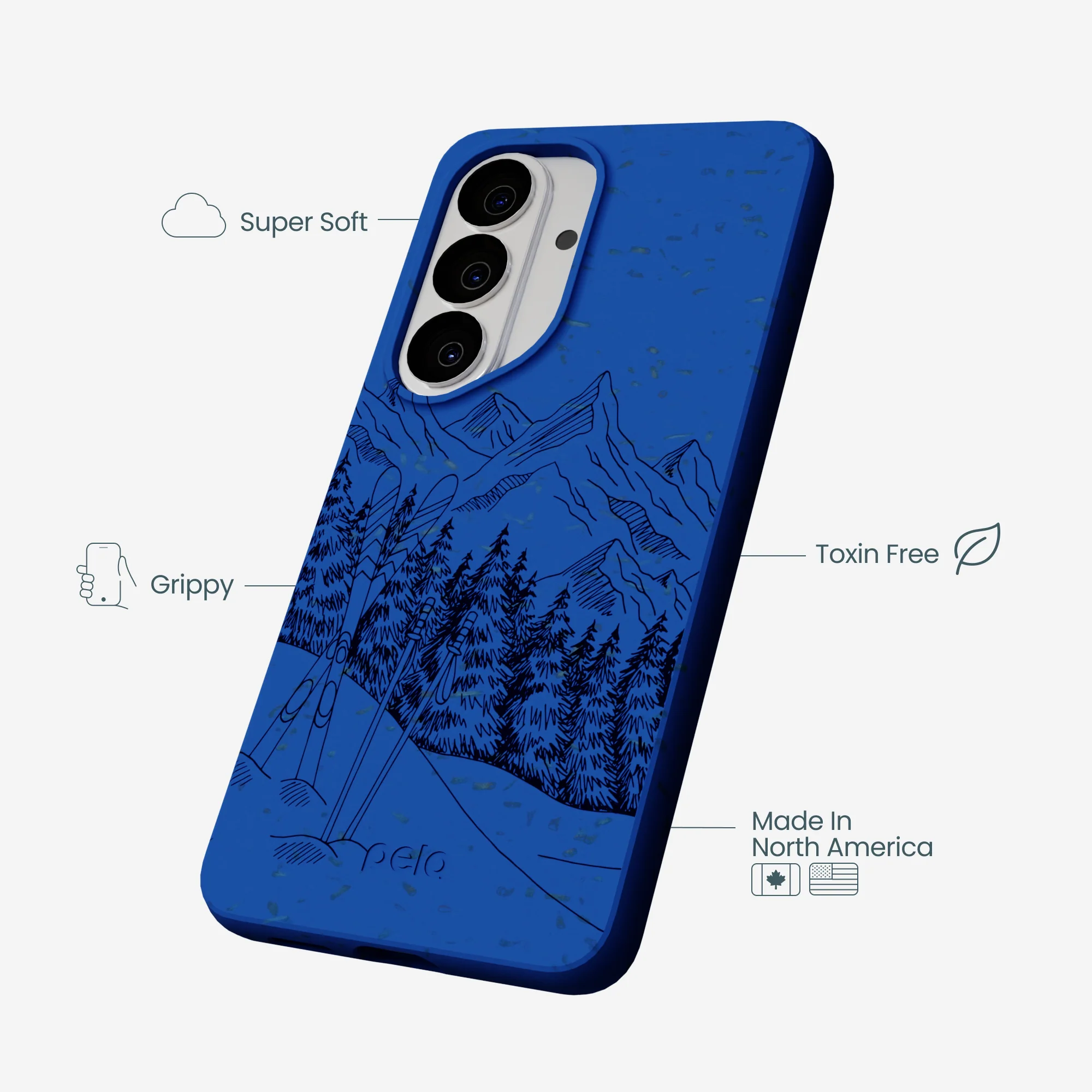 Electric Blue Backcountry Ski Samsung Galaxy S26 Case - Image 3