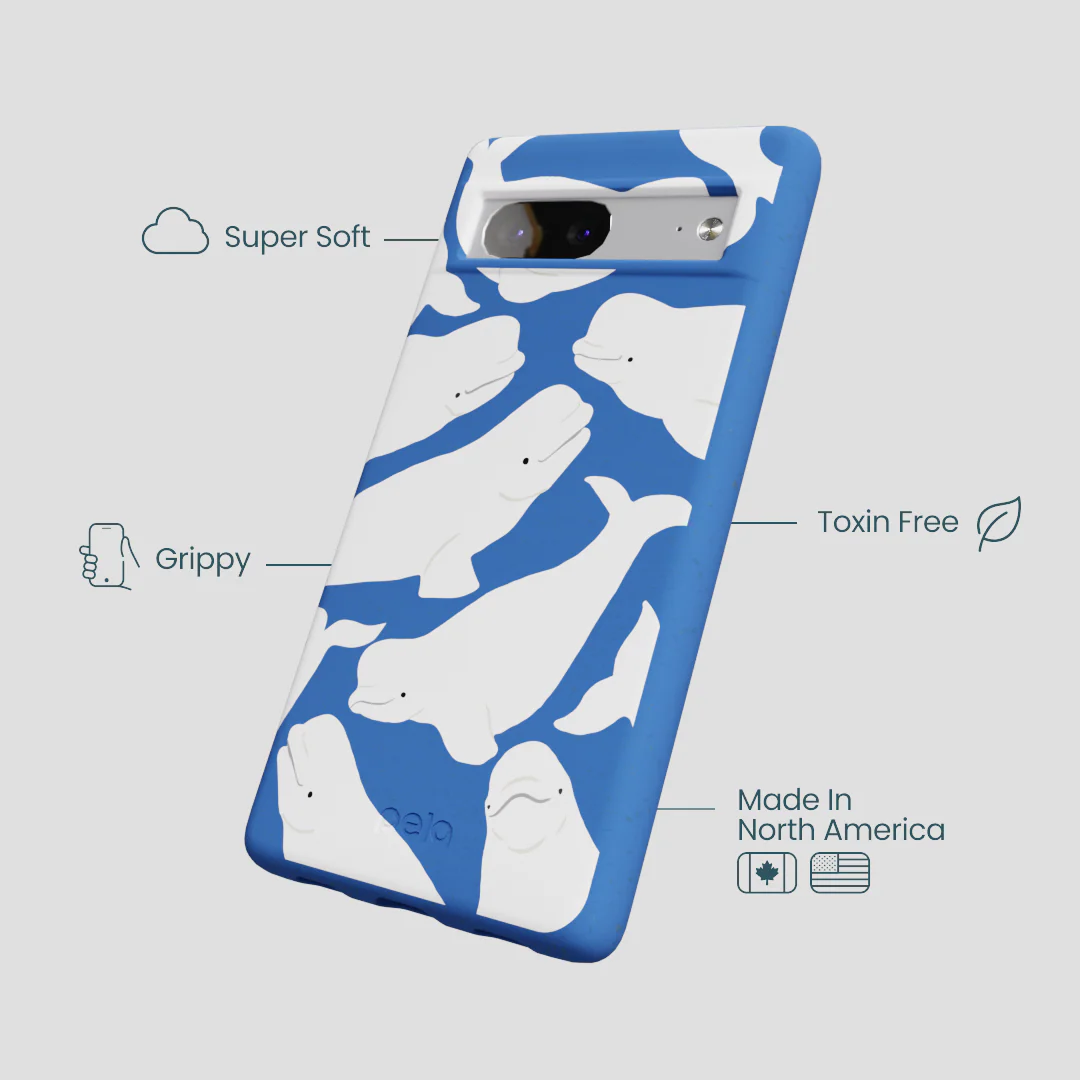 Electric Blue Belugas Google Pixel 7 Case - Image 4