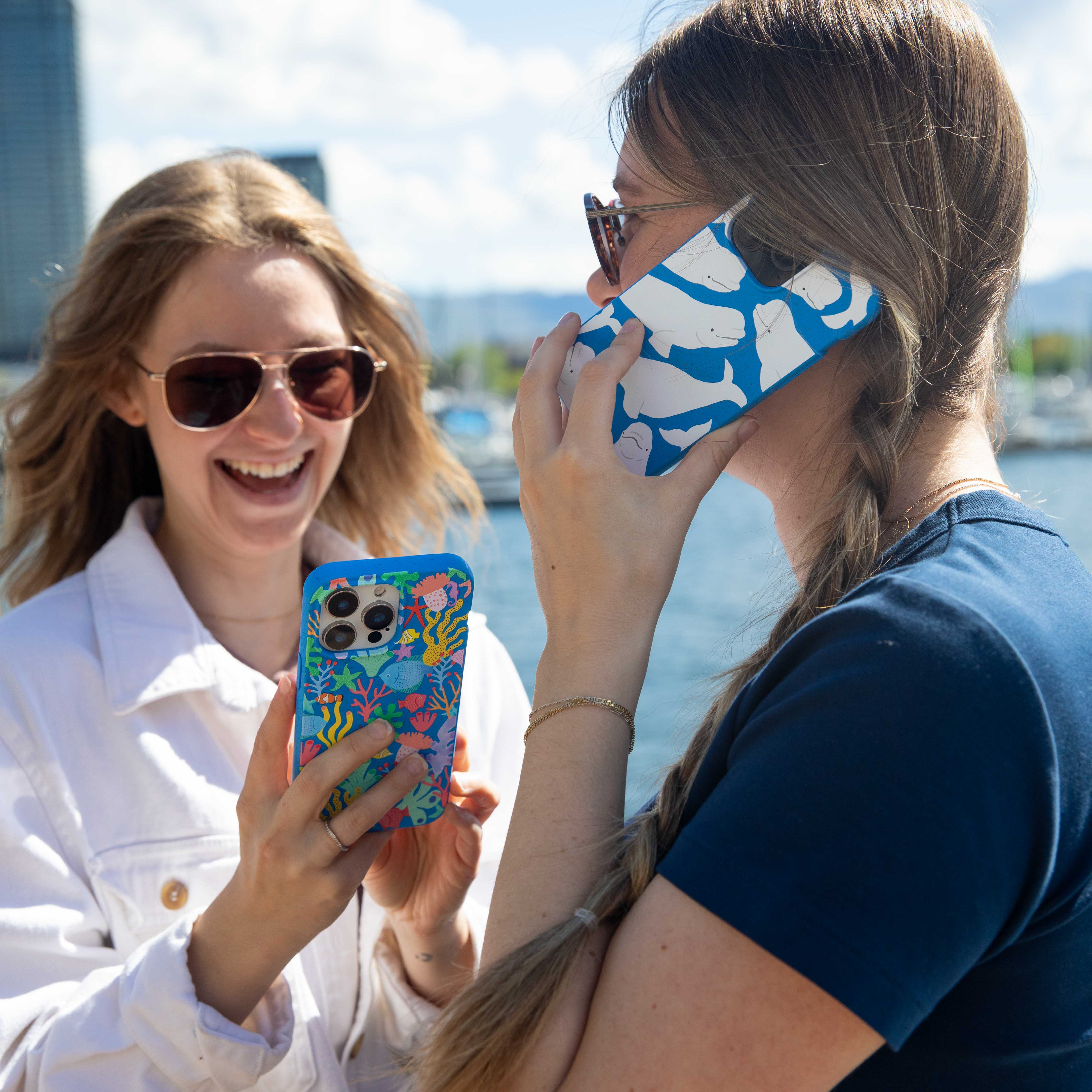 Electric Blue Belugas Google Pixel 7 Case - Image 6