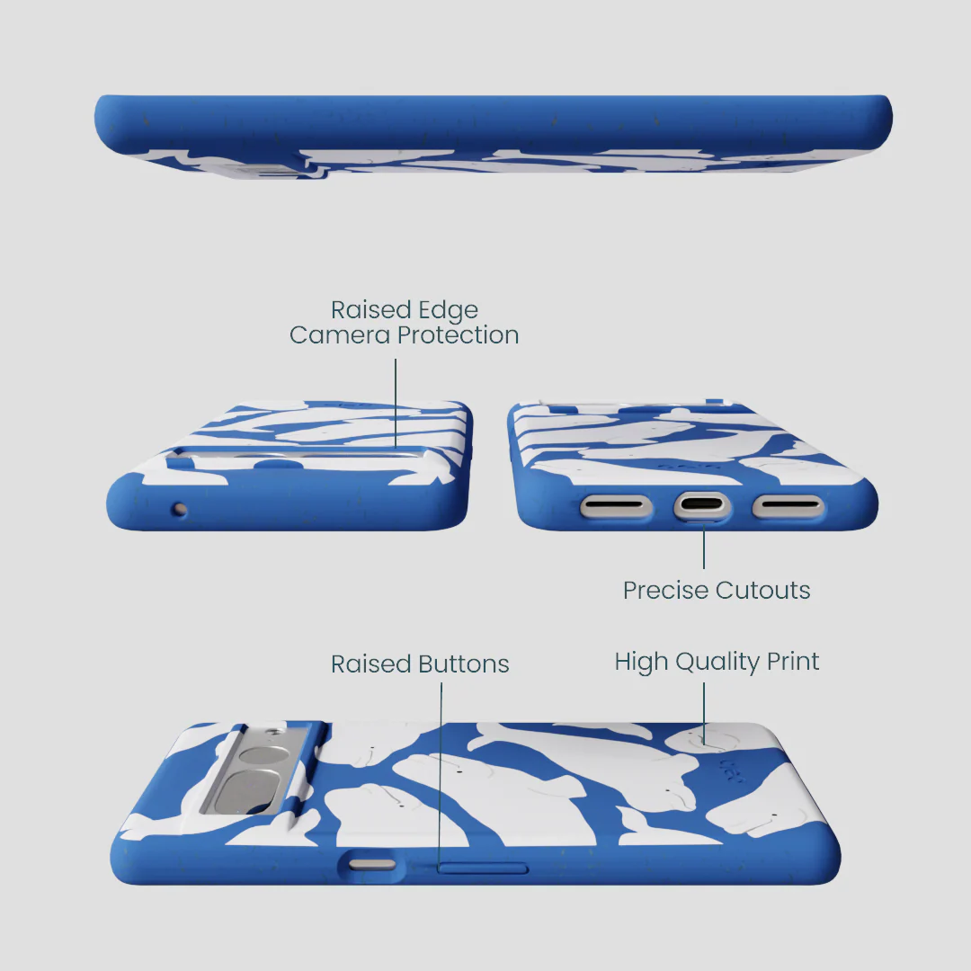 Electric Blue Belugas Google Pixel 7 Pro Case - Image 3