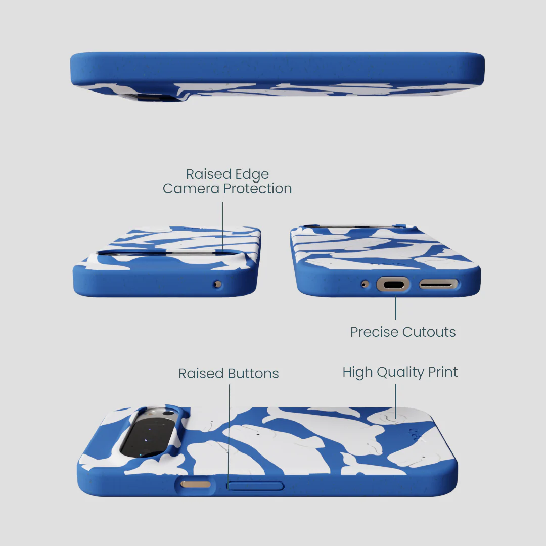 Electric Blue Belugas Google Pixel 9/9 Pro Case - Image 3