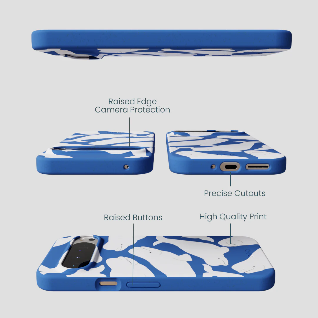 Electric Blue Belugas Google Pixel 9 Pro XL Case - Image 3