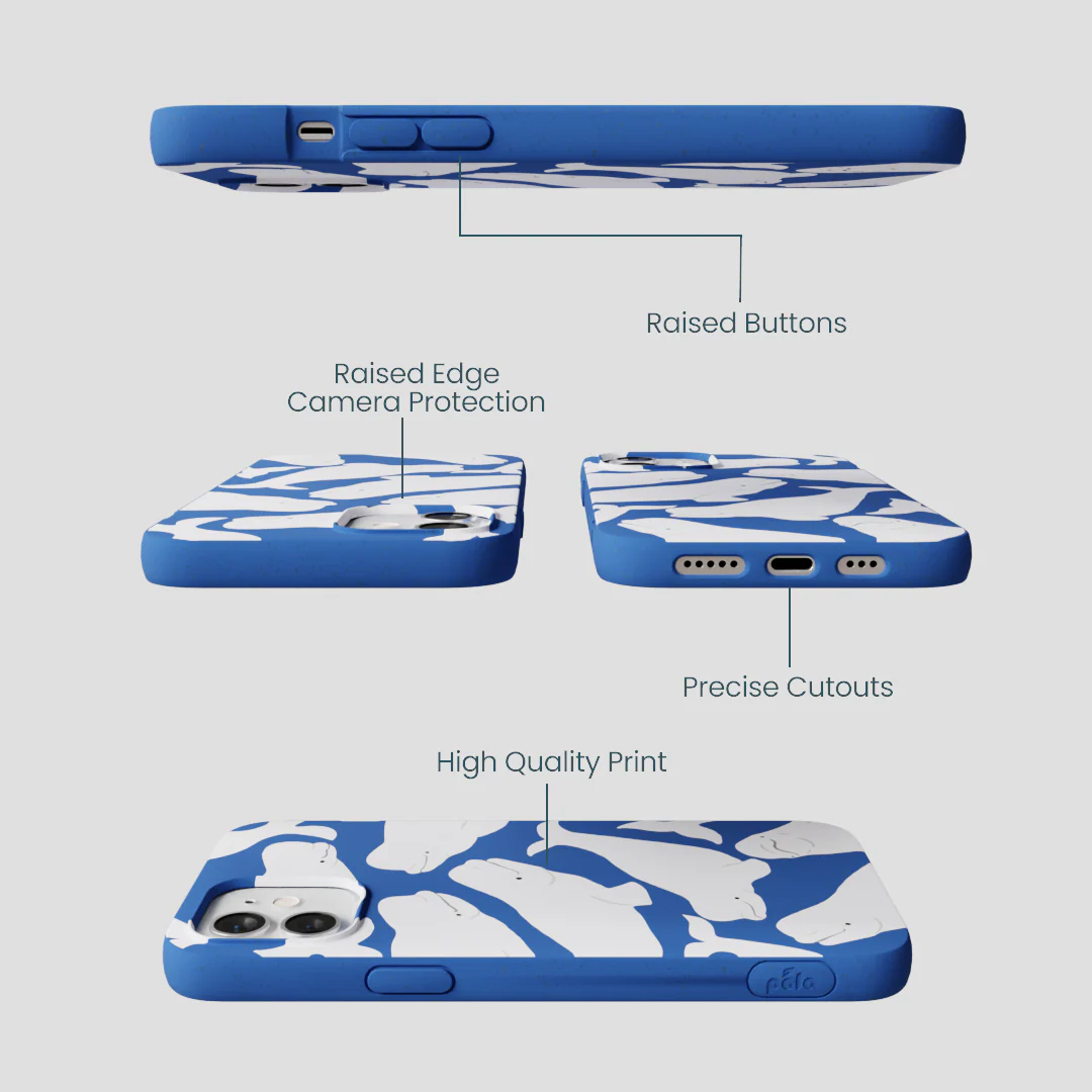 Electric Blue Belugas iPhone 12/ iPhone 12 Pro Case - Image 3