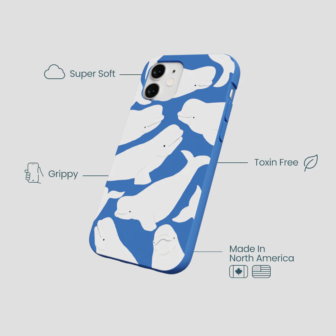 Electric Blue Belugas iPhone 12 Mini Case - Image 4