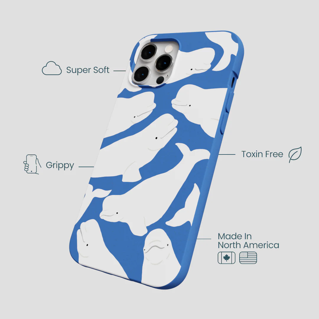 Electric Blue Belugas iPhone 12 Pro Max Case - Image 4