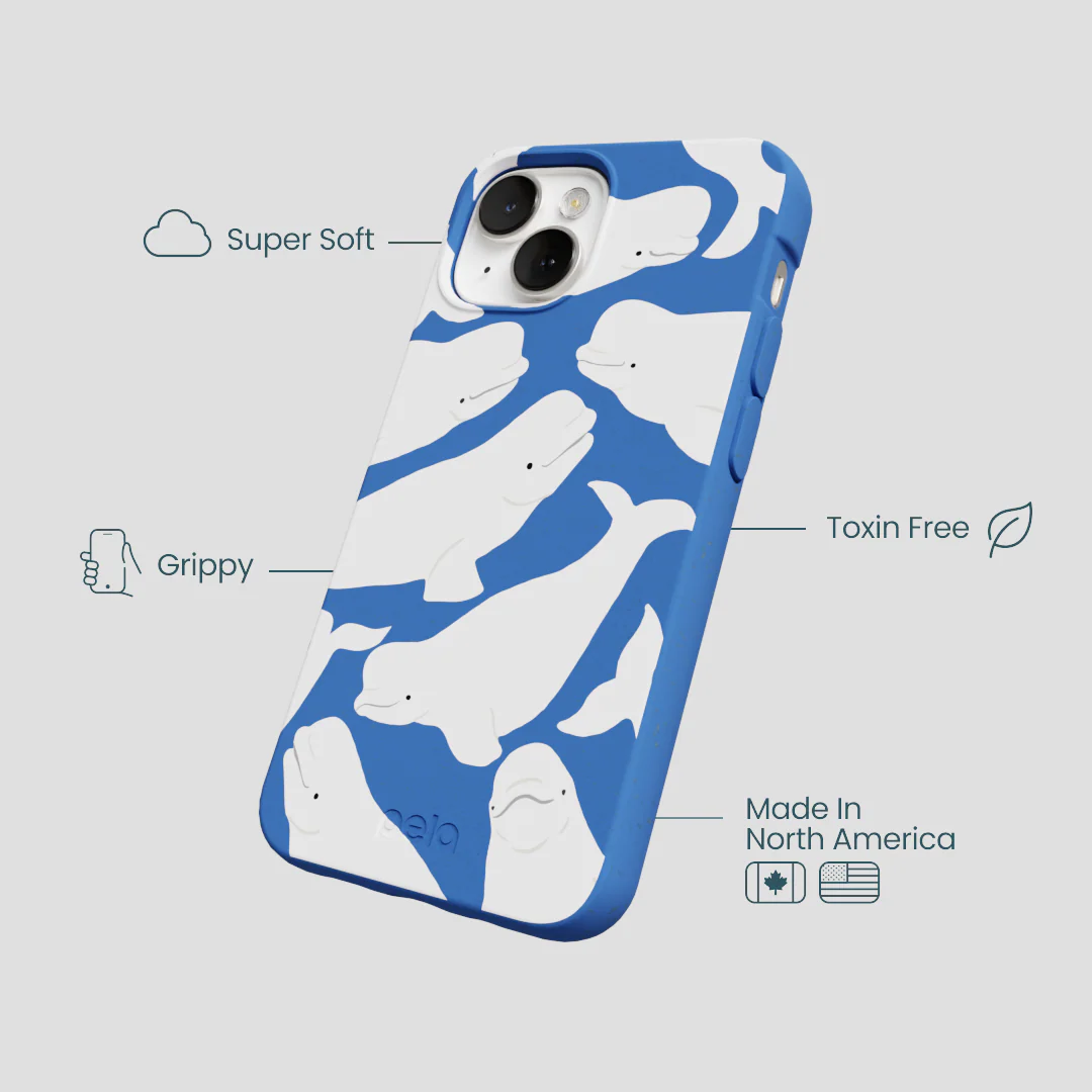 Electric Blue Belugas iPhone 13 Case - Image 4