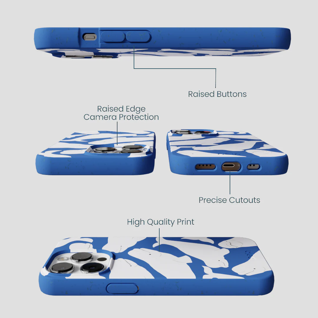 Electric Blue Belugas iPhone 13 Pro Max Case - Image 3
