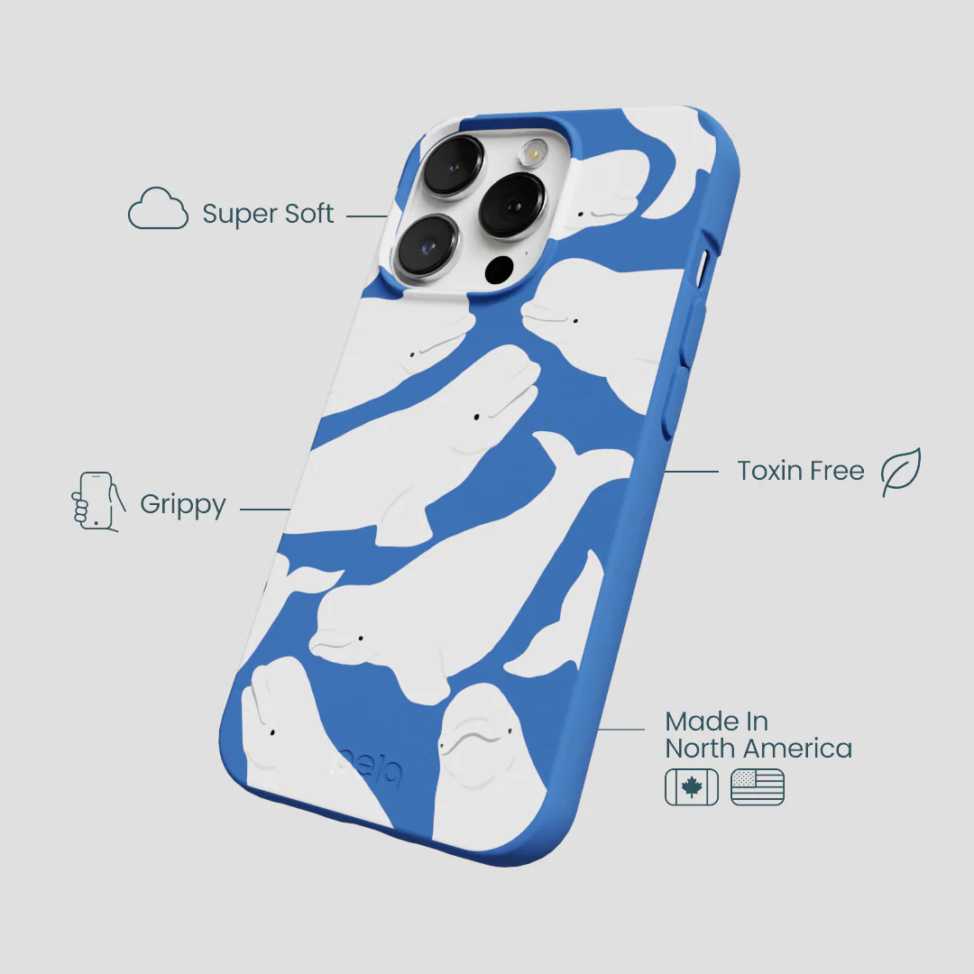 Electric Blue Belugas iPhone 13 Pro Max Case - Image 4