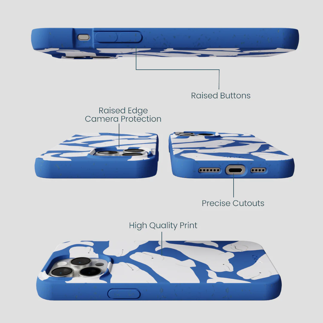 Electric Blue Belugas iPhone 14 Pro Max Case - Image 3
