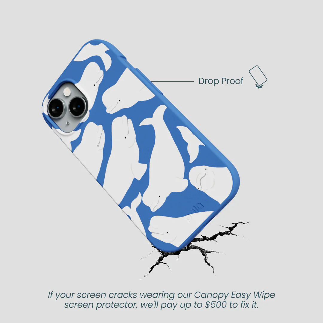 Electric Blue Belugas iPhone 15 Case - Image 5