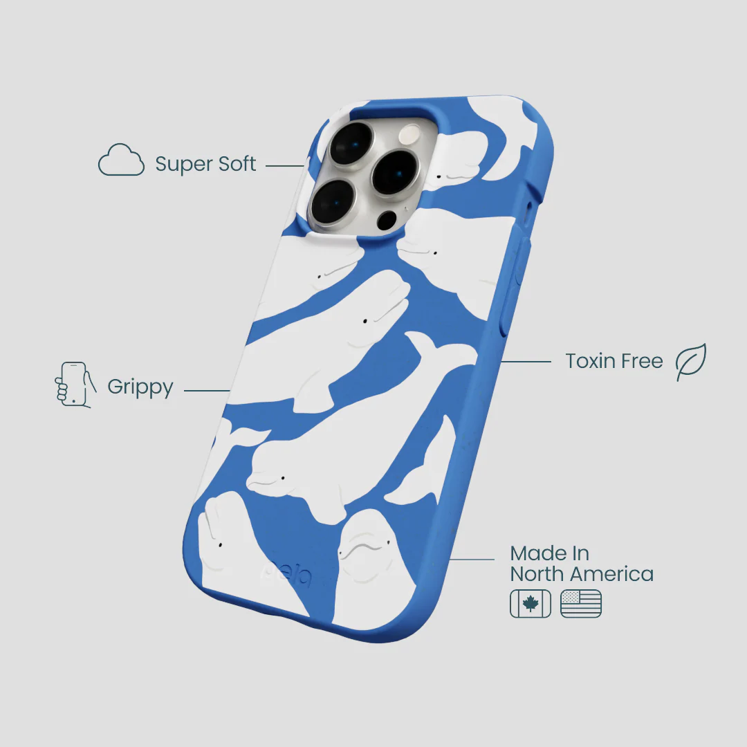 Electric Blue Belugas iPhone 15 Pro Case - Image 4