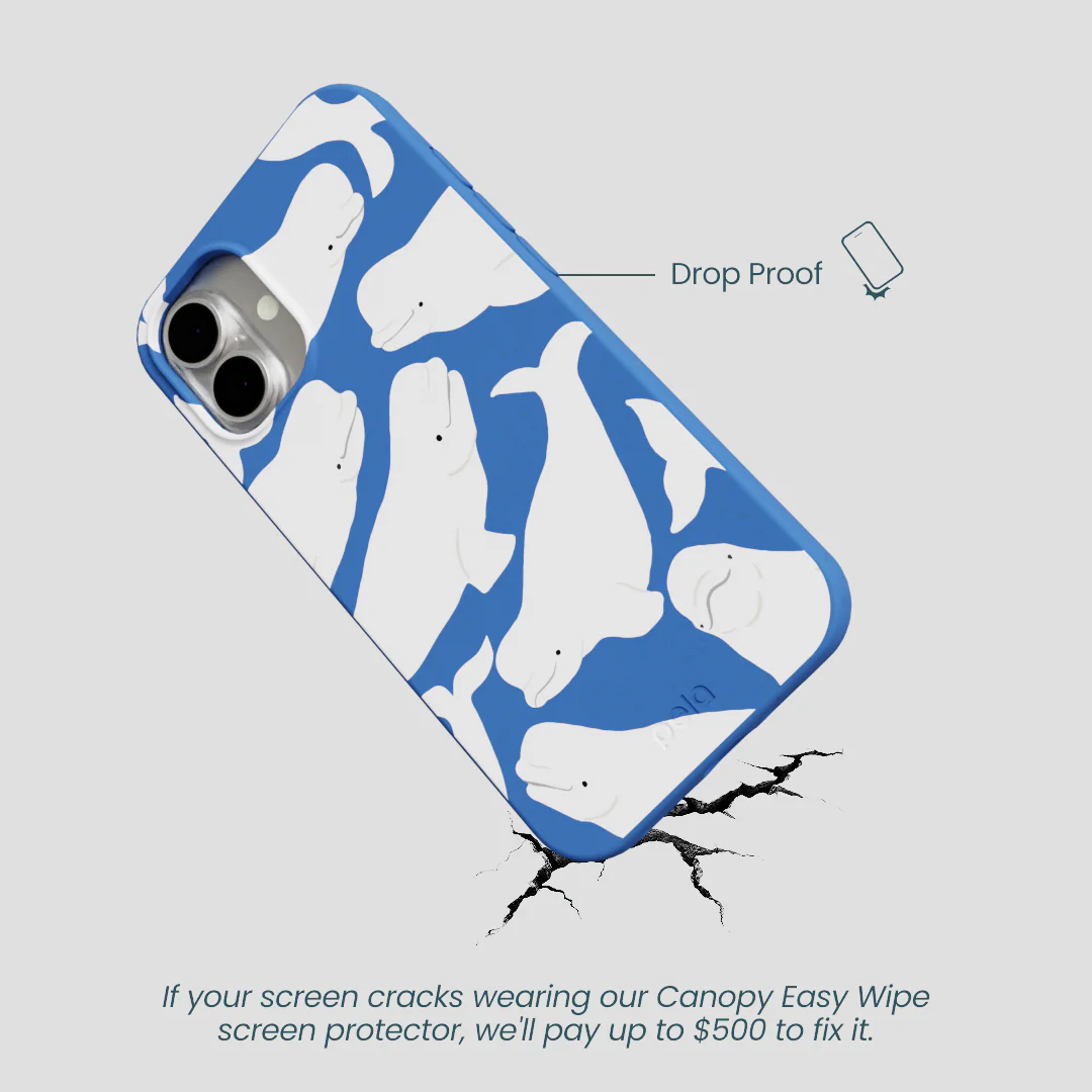 Electric Blue Belugas iPhone 16 Plus Case - Image 5