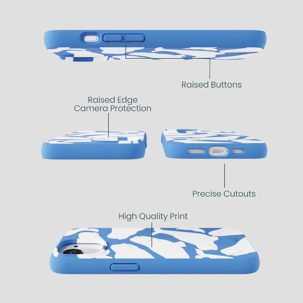 Electric Blue Belugas iPhone 16e/17e Case - Image 3