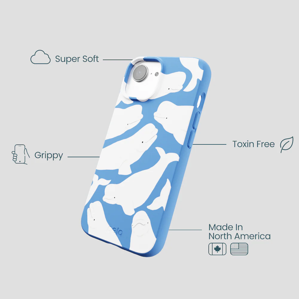 Electric Blue Belugas iPhone 16e/17e Case - Image 4