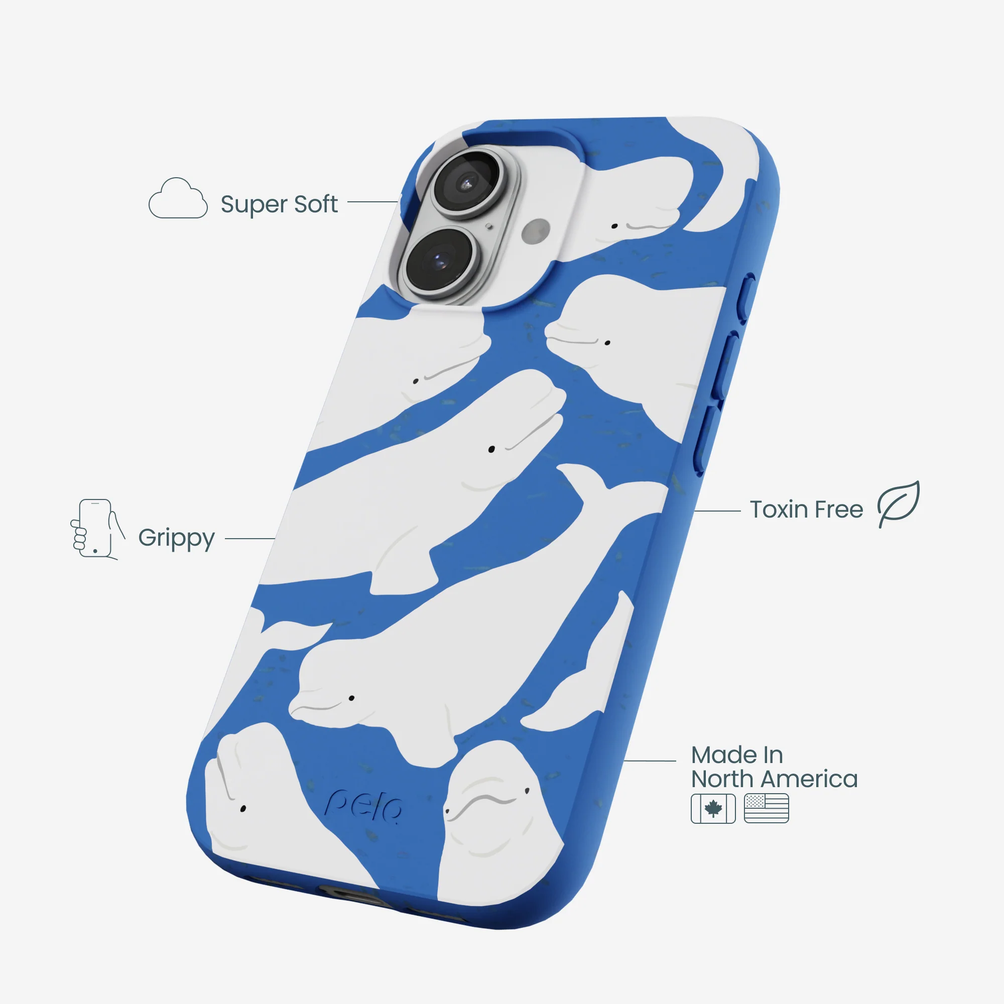Electric Blue Belugas iPhone 17 Case - Image 4