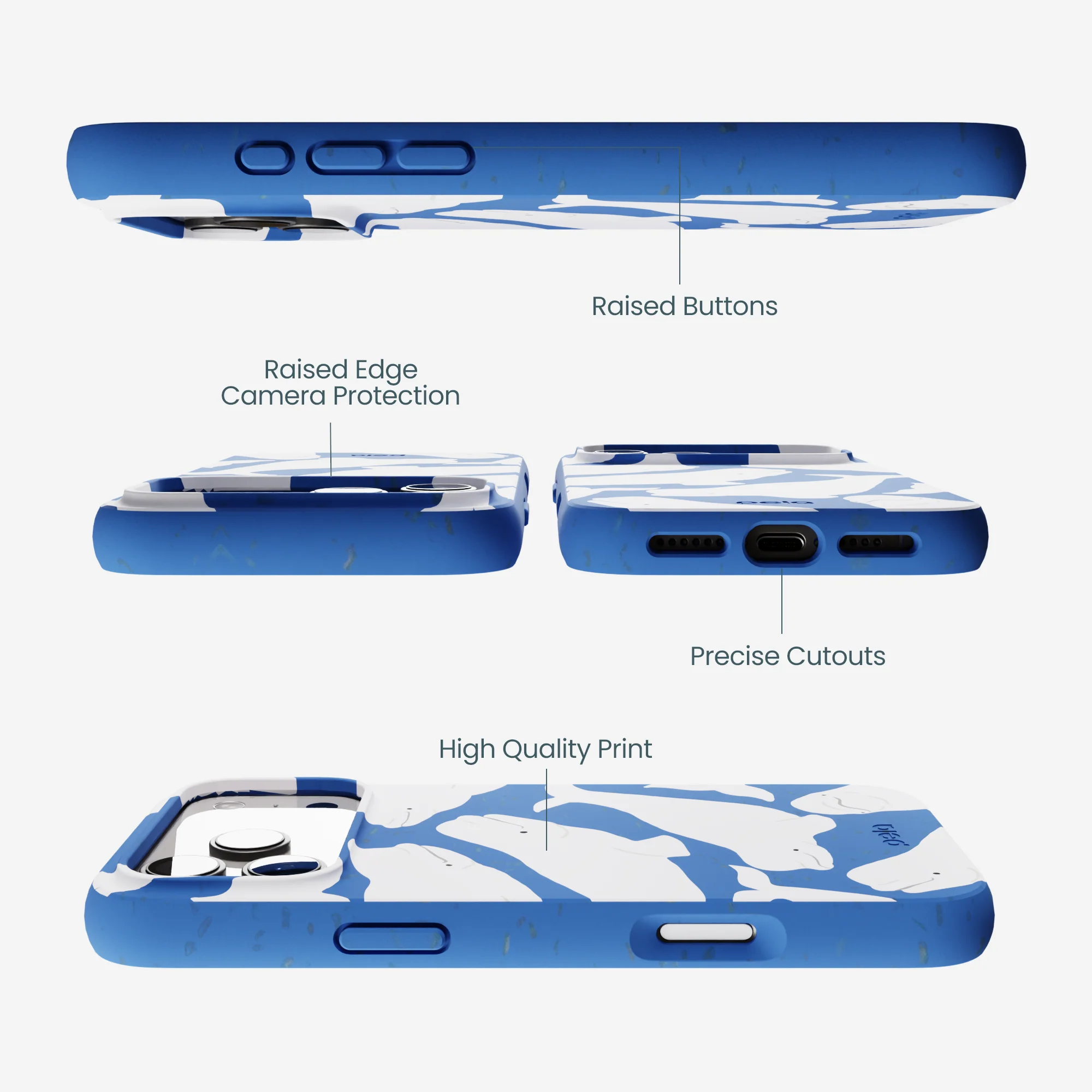 Electric Blue Belugas iPhone 17 Pro Max Case - Image 3