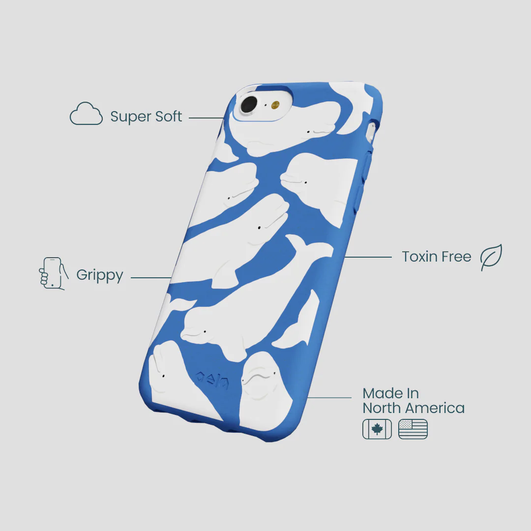 Electric Blue Belugas iPhone 6/6s/7/8/SE Case - Image 4