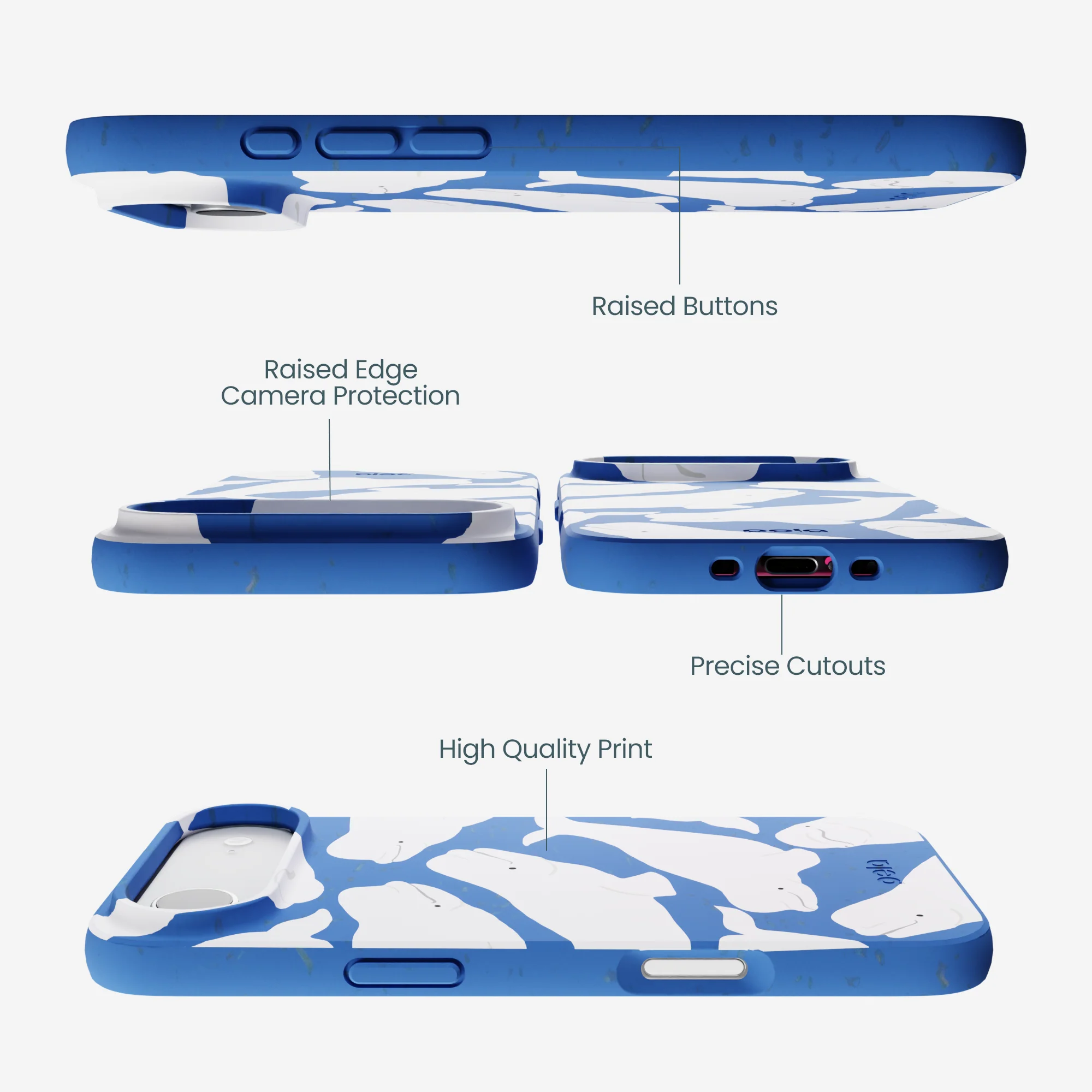 Electric Blue Belugas iPhone Air Case - Image 3