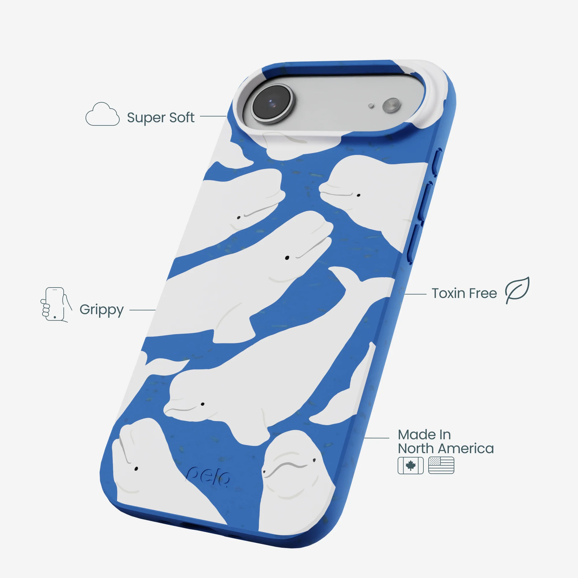 Electric Blue Belugas iPhone Air Case - Image 4