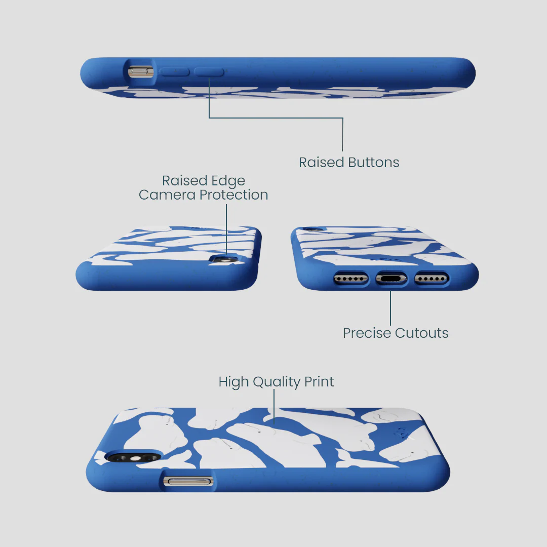 Electric Blue Belugas iPhone XR Case - Image 3