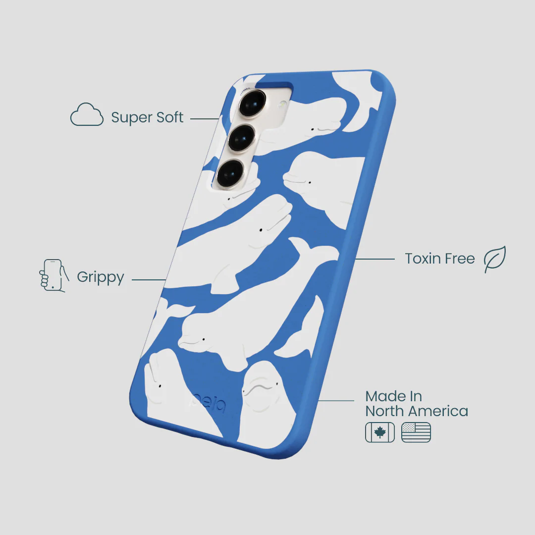 Electric Blue Belugas Samsung Galaxy S23 Case - Image 4