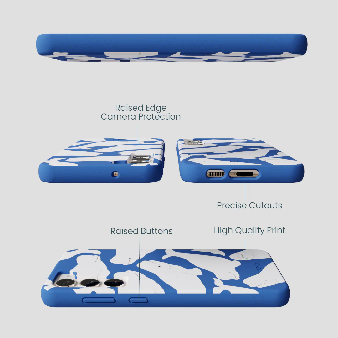 Electric Blue Belugas Samsung Galaxy S23+(Plus) Case - Image 3